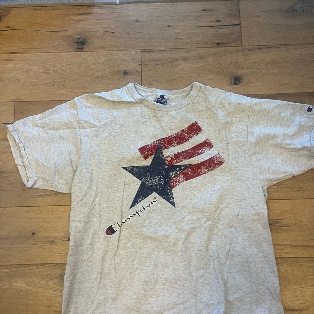 Vintage Champion Heather Gray Graphic T-Shirt